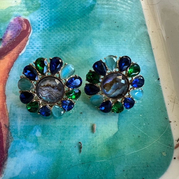 Vintage Kate Spade Peacock Way earrings. Pierced stud, gold tone. - Picture 1 of 4